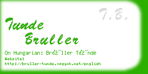 tunde bruller business card